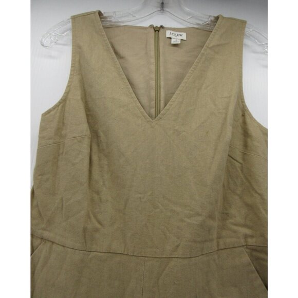 J Crew Jumpsuit 4 Linen One Piece Wide Leg Cottage Peasant Zip Up * - Picture 2 of 12